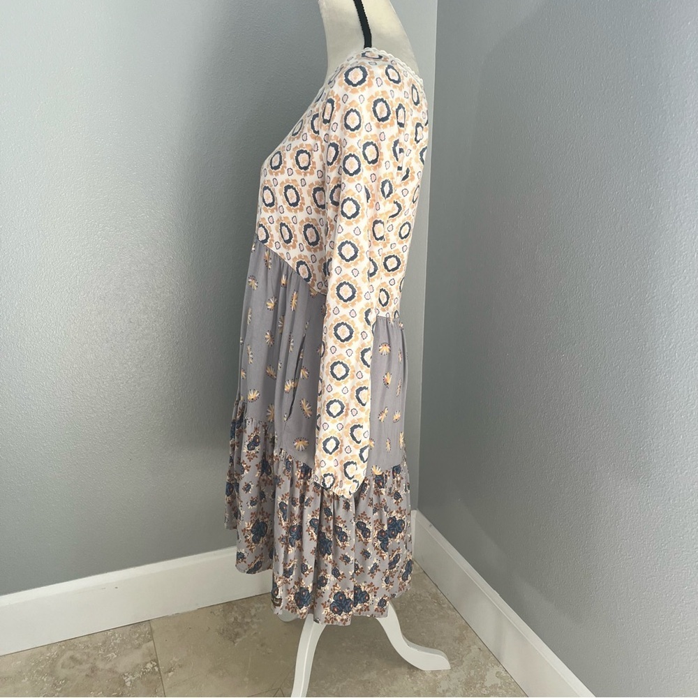 Matilda Jane Cream and Gray Lace Trim Dress - Picture 5 of 12